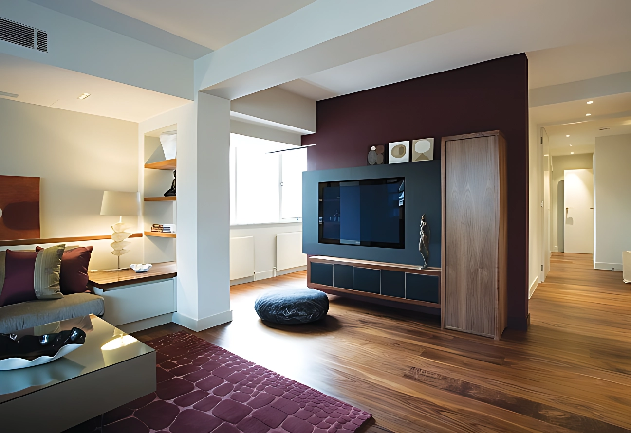 Amen Lodge interior renovation showing modern workspace design